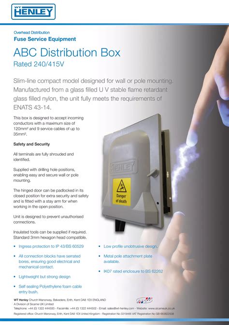 WT Henley ABC Distribution Boxes 